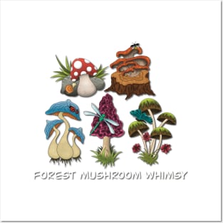 Forest Mushroom Whimsy Collection Posters and Art